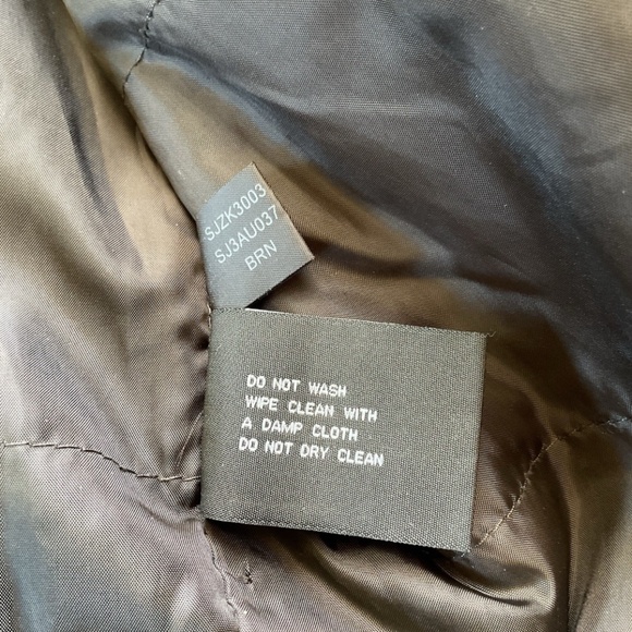 NWT GIII SEAN JOHN Mens XXL Brown Faux Leather Removable Hooded Bib Lined Jacket - Picture 12 of 14